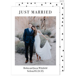 Just Married Photo Wedding Announcements